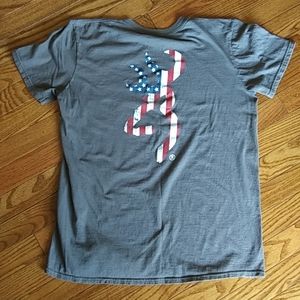 EUC, Browning Buckmark American Flag T-Shirt in Men's Medium